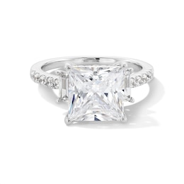 4-1/2 CT. T.W. Emerald-Cut Certified Lab-Created Diamond Engagement Ring in 14K White Gold (F/SI2)