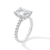 Thumbnail Image 2 of 4-3/4 CT. T.W. Princess-Cut Certified Lab-Created Diamond Collar Engagement Ring in 14K White Gold (F/SI2)