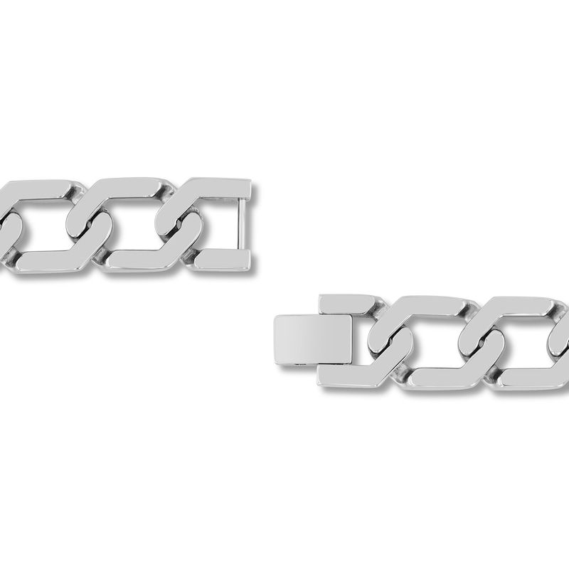 Main Image 3 of 12.2mm Hexagon Link Bracelet in Solid Stainless Steel - 8.5&quot;