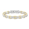 Thumbnail Image 1 of 1/3 CT. T.W. Diamond Link Bracelet in Solid Stainless Steel and Yellow Ion Plate - 8.5&quot;