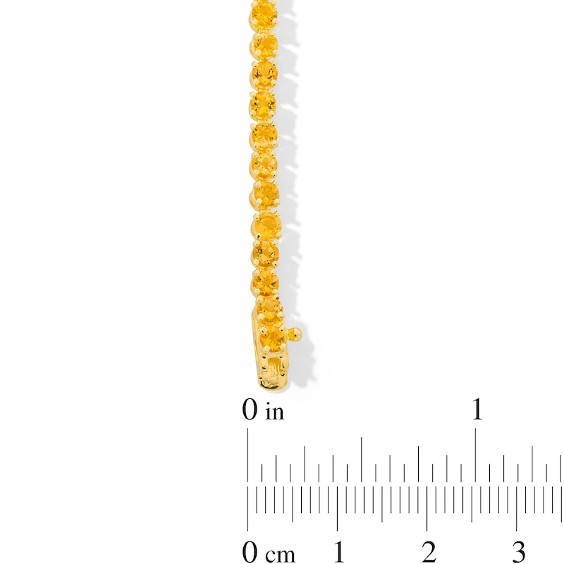 Main Image 2 of Graduated Citrine Tennis Bracelet in Sterling Silver with 18K Gold Plate - 7.25&quot;