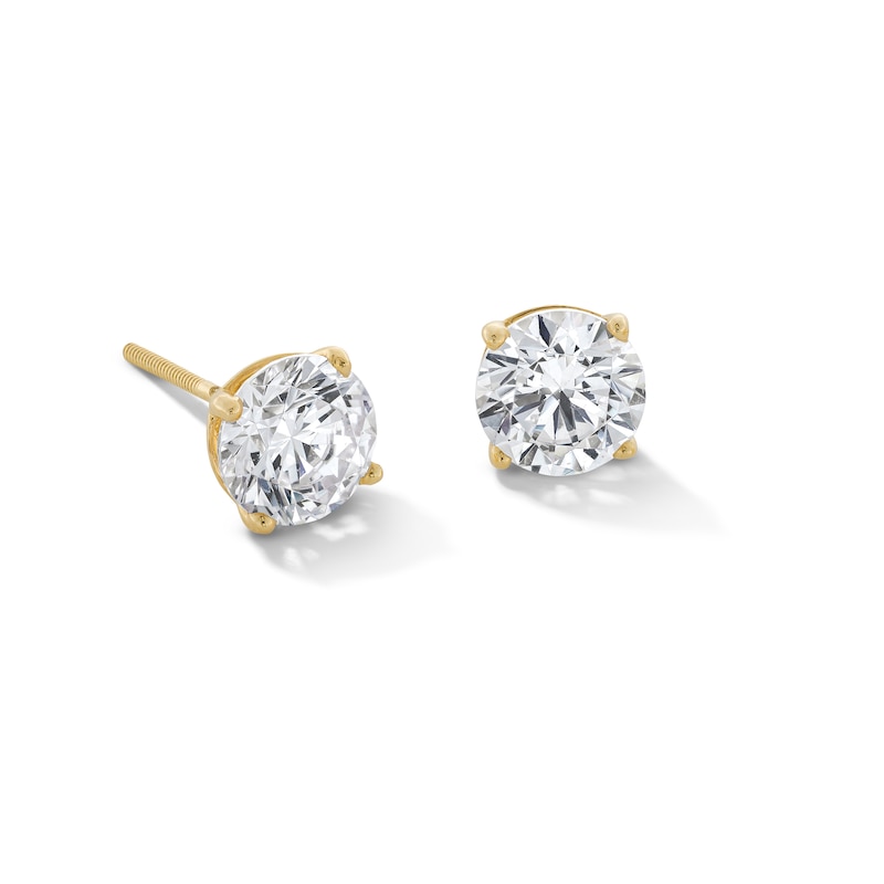 Main Image 1 of 2 CT. T.W. Certified Lab-Created Diamond Solitaire Stud Earrings in 14K Gold (F/SI2)