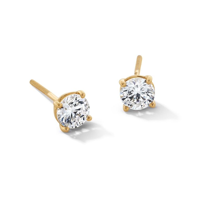 Main Image 1 of 3/4 CT. T.W. Certified Lab-Created Diamond Solitaire Stud Earrings in 14K Gold (F/SI2)