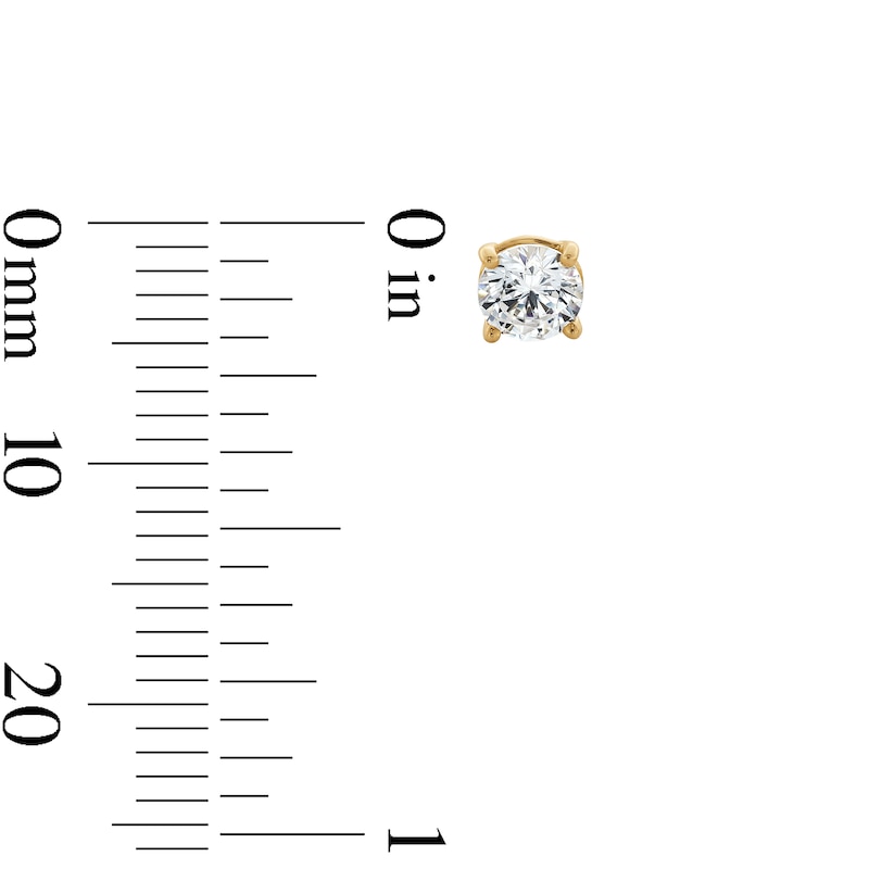 Main Image 2 of 3/4 CT. T.W. Certified Lab-Created Diamond Solitaire Stud Earrings in 14K Gold (F/SI2)