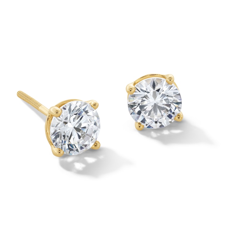 Main Image 1 of 1-1/2 CT. T.W. Certified Lab-Created Diamond Solitaire Stud Earrings in 14K Gold (F/SI2)