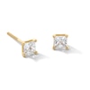 Thumbnail Image 1 of 1/2 CT. T.W. Princess-Cut Certified Lab-Created Diamond Solitaire Stud Earrings in 14K Gold (F/SI2)