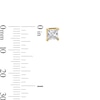 Thumbnail Image 2 of 1-1/2 CT. T.W. Princess-Cut Certified Lab-Created Diamond Solitaire Stud Earrings in 14K Gold (F/SI2)