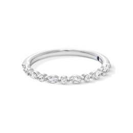 Vera Wang Love Collection 1/4 CT. T.W. Marquise and Round Diamond Alternating Anniversary Band in 14K White Gold