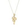 Thumbnail Image 1 of Textured Snake Pendant in Solid 10K Gold