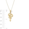 Thumbnail Image 3 of Textured Snake Pendant in Solid 10K Gold