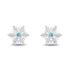 Thumbnail Image 6 of Enchanted Disney Elsa Blue Topaz and Druzy with Diamond Accent Snowflake Pendant and Earrings Set in Sterling Silver