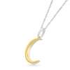 Thumbnail Image 6 of Birthstone Engravable Crescent and Full Moon Double Charm Pendant in Sterling Silver and 10K Gold (1 Stone and 3 Lines)