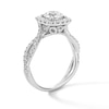 Thumbnail Image 3 of 1-1/2 CT. T.W. Certified Lab-Created Diamond Cushion Frame Twist Shank Engagement Ring in 14K White Gold (F/SI2)