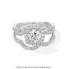 Thumbnail Image 4 of 1-1/2 CT. T.W. Certified Lab-Created Diamond Cushion Frame Twist Shank Engagement Ring in 14K White Gold (F/SI2)