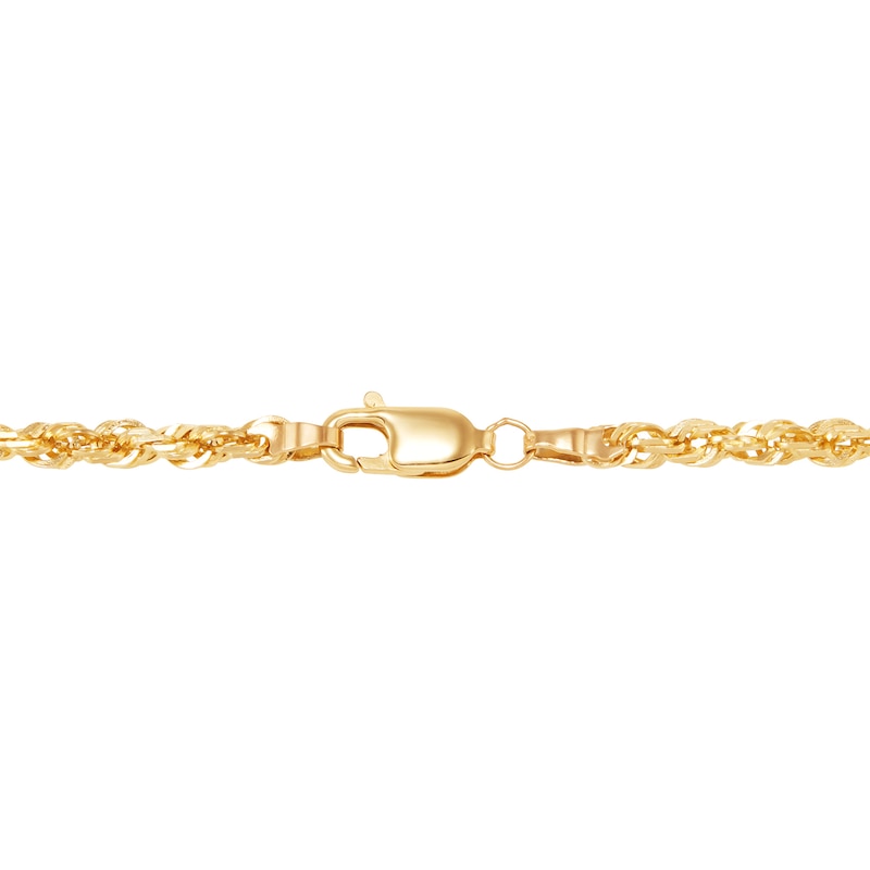 Main Image 3 of 3.0mm Glitter Rope Chain Necklace in Solid 14K Gold - 24&quot;