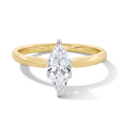 1 CT. Marquise-Cut Certified Lab-Created Diamond Solitaire Engagement Ring in 14K Two-Tone Gold (F/VS2)