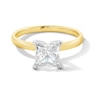 Thumbnail Image 1 of 1-1/2 CT. Princess-Cut Certified Lab-Created Diamond Solitaire Engagement Ring in 14K Two-Tone Gold (F/VS2)