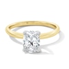 Thumbnail Image 1 of 1-1/2 CT. Oval Certified Lab-Created Diamond Solitaire Engagement Ring in 14K Two-Tone Gold (F/VS2)