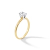 Thumbnail Image 3 of 1-1/2 CT. Oval Certified Lab-Created Diamond Solitaire Engagement Ring in 14K Two-Tone Gold (F/VS2)