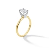 Thumbnail Image 2 of 1 CT. Princess-Cut Certified Lab-Created Diamond Solitaire Engagement Ring in 14K Two-Tone Gold (F/VS2)