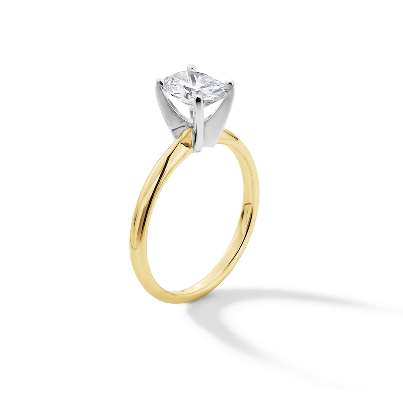 Main Image 3 of 1 CT. Princess-Cut Certified Lab-Created Diamond Solitaire Engagement Ring in 14K Gold (F/VS2)