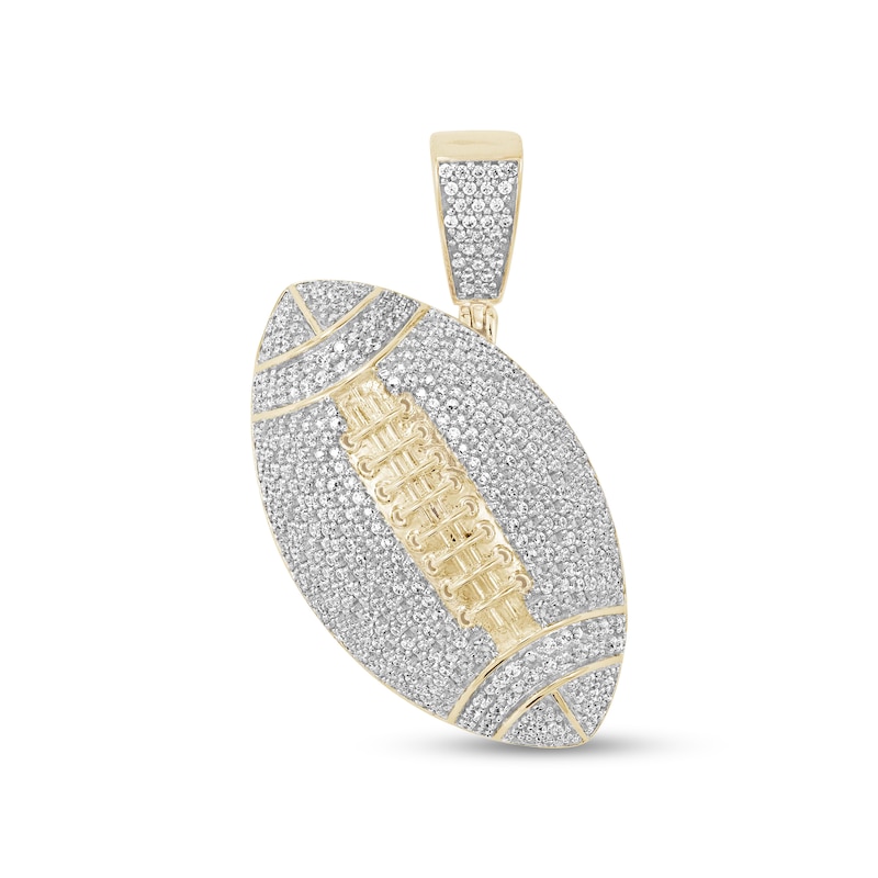 Main Image 1 of 1 CT. T.W. Diamond Football Necklace Charm in 10K Gold