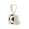 Thumbnail Image 2 of 1 CT. T.W. Black and White Diamond Soccer Ball &quot;Goal&quot; Necklace Charm in 10K Gold