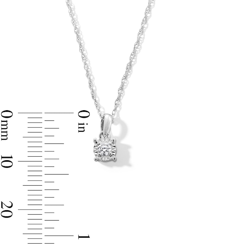 Main Image 4 of 1/4 CT. T.W. Certified Lab-Created Diamond Miracle Solitaire Pendant and Stud Earrings Set in Sterling Silver (I/SI2)