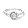 Thumbnail Image 1 of 1/3 CT. T.W. Multi-Diamond Frame Vintage-Style Engagement Ring in 10K White Gold