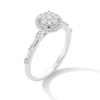 Thumbnail Image 3 of 1/3 CT. T.W. Multi-Diamond Frame Vintage-Style Engagement Ring in 10K White Gold