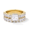 Thumbnail Image 1 of 3-1/2 CT. T.W. Princess-Cut Certified Lab-Created Diamond Frame Bridal Set in 14K Gold (F/VS2)