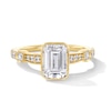 Thumbnail Image 1 of 2-1/2 CT. T.W. Emerald-Cut Certified Lab-Created Diamond Bezel-Set Engagement Ring in 14K Gold (F/VS2)