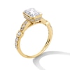 Thumbnail Image 3 of 2-1/2 CT. T.W. Emerald-Cut Certified Lab-Created Diamond Bezel-Set Engagement Ring in 14K Gold (F/VS2)