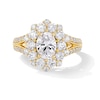 Thumbnail Image 1 of 2-1/2 CT. T.W. Oval and Round Certified Lab-Created Diamond Frame Split Shank Engagement Ring in 14K Gold (F/VS2)