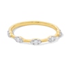 Thumbnail Image 1 of 1/6 CT. T.W. Diamond Trio Scallop Band in 10K Gold