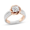 Thumbnail Image 1 of Enchanted Star Belle 2-1/4 CT. T.W. Certified Lab-Created Diamond Rose Engagement Ring in 14K Two-Tone Gold (F/VS2)