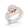 Thumbnail Image 6 of Enchanted Star Belle 2-1/4 CT. T.W. Certified Lab-Created Diamond Rose Engagement Ring in 14K Two-Tone Gold (F/VS2)