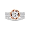 Thumbnail Image 7 of Enchanted Star Belle 2-1/4 CT. T.W. Certified Lab-Created Diamond Rose Engagement Ring in 14K Two-Tone Gold (F/VS2)