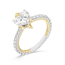 Enchanted Star Villains Evil Queen 2-1/5 CT. T.W. Heart Certified Lab-Created Diamond Engagement Ring in Two-Tone Gold