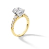 Thumbnail Image 2 of 3-3/4 CT. T.W. Oval Certified Lab-Created Diamond Graduated Shank Engagement Ring in 14K Gold (I/SI2)