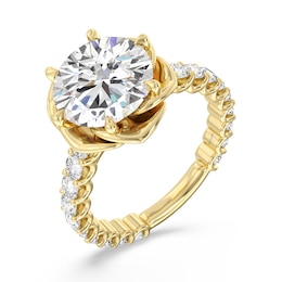 Enchanted Star Belle 3-7/8 CT. T.W. Certified Lab-Created Diamond Rose Engagement Ring in 14K Gold (F/VS2)