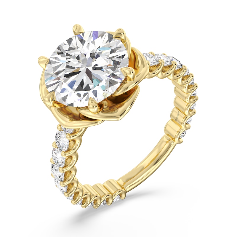 Main Image 1 of Enchanted Star Belle 3-7/8 CT. T.W. Certified Lab-Created Diamond Rose Engagement Ring in 14K Gold (F/VS2)