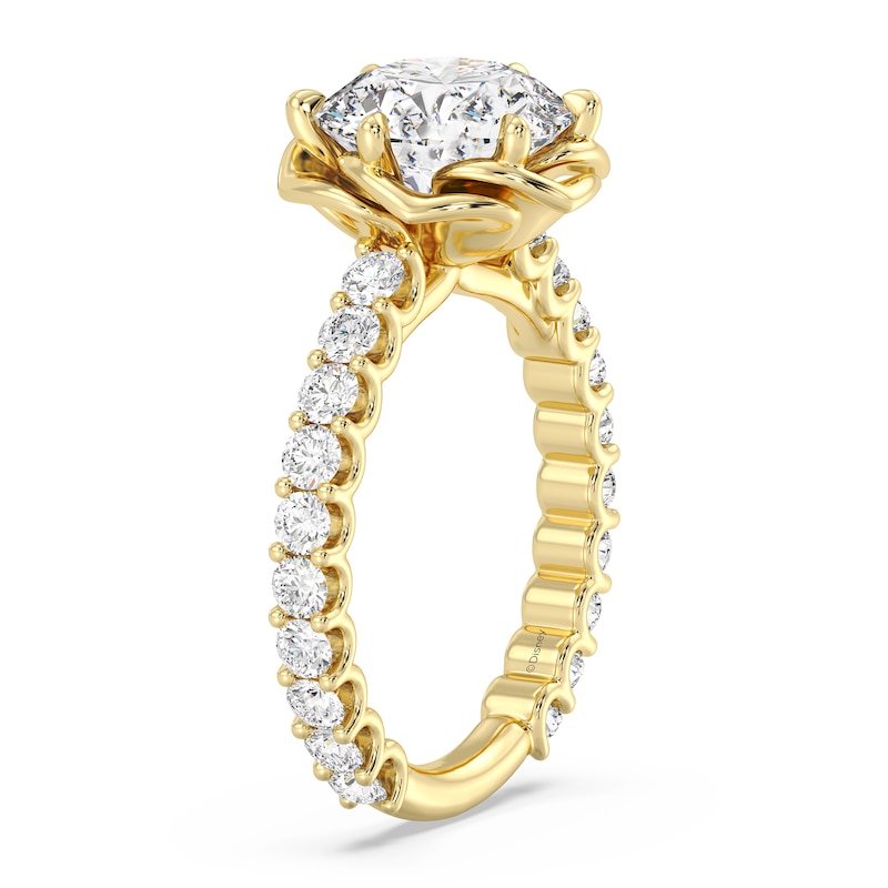 Main Image 3 of Enchanted Star Belle 3-7/8 CT. T.W. Certified Lab-Created Diamond Rose Engagement Ring in 14K Gold (F/VS2)