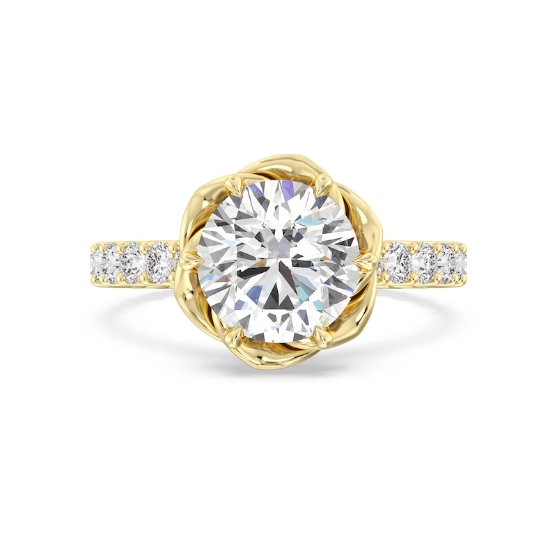 Main Image 5 of Enchanted Star Belle 3-7/8 CT. T.W. Certified Lab-Created Diamond Rose Engagement Ring in 14K Gold (F/VS2)