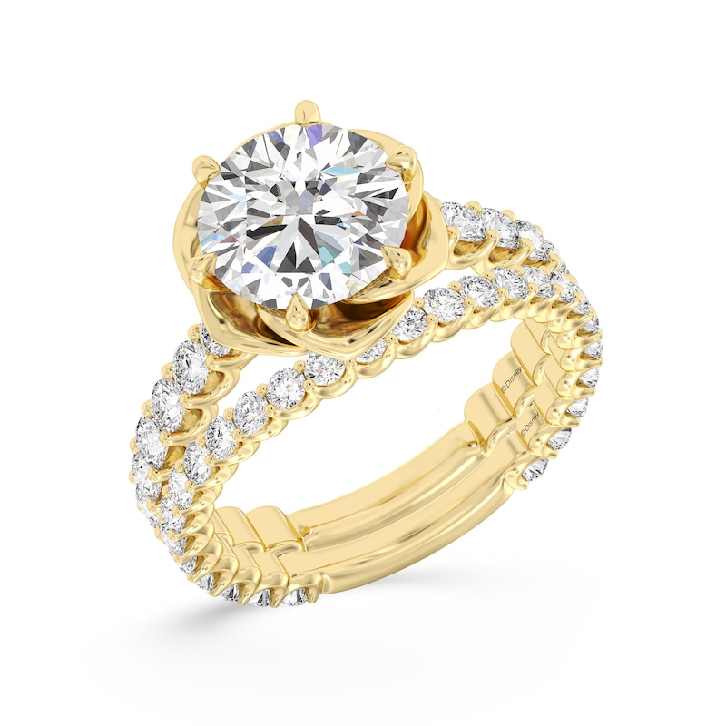 Main Image 3 of Enchanted Star Belle 3-7/8 CT. T.W. Certified Lab-Created Diamond Rose Engagement Ring in 14K Gold (F/VS2)