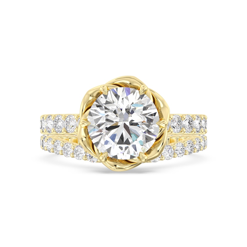 Main Image 4 of Enchanted Star Belle 3-7/8 CT. T.W. Certified Lab-Created Diamond Rose Engagement Ring in 14K Gold (F/VS2)