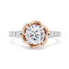 Thumbnail Image 4 of Enchanted Star Belle 2-3/4 CT. T.W. Certified Lab-Created Diamond Rose Split Shank Engagement Ring in 14K Two-Tone Gold