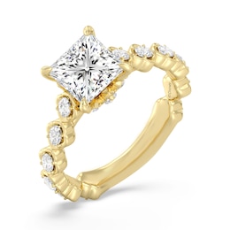 Enchanted Star Jasmine 2-3/4 CT. T.W. Princess-Cut Certified Lab-Created Diamond Clover Engagement Ring in 14K Gold