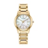 Thumbnail Image 1 of Ladies’ Citizen Eco-Drive® Dress Classic Gold-Tone IP Watch with Mother-of-Pearl Dial (Model: FE1242-78D)