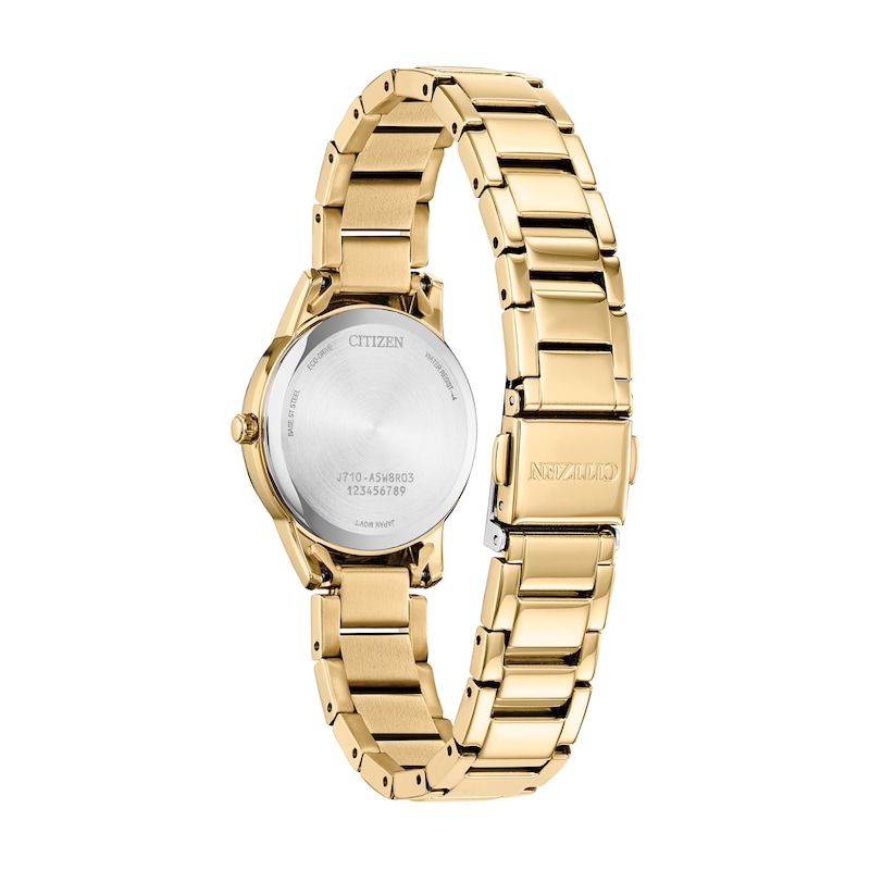 Main Image 3 of Ladies’ Citizen Eco-Drive® Dress Classic Gold-Tone IP Watch with Mother-of-Pearl Dial (Model: FE1242-78D)